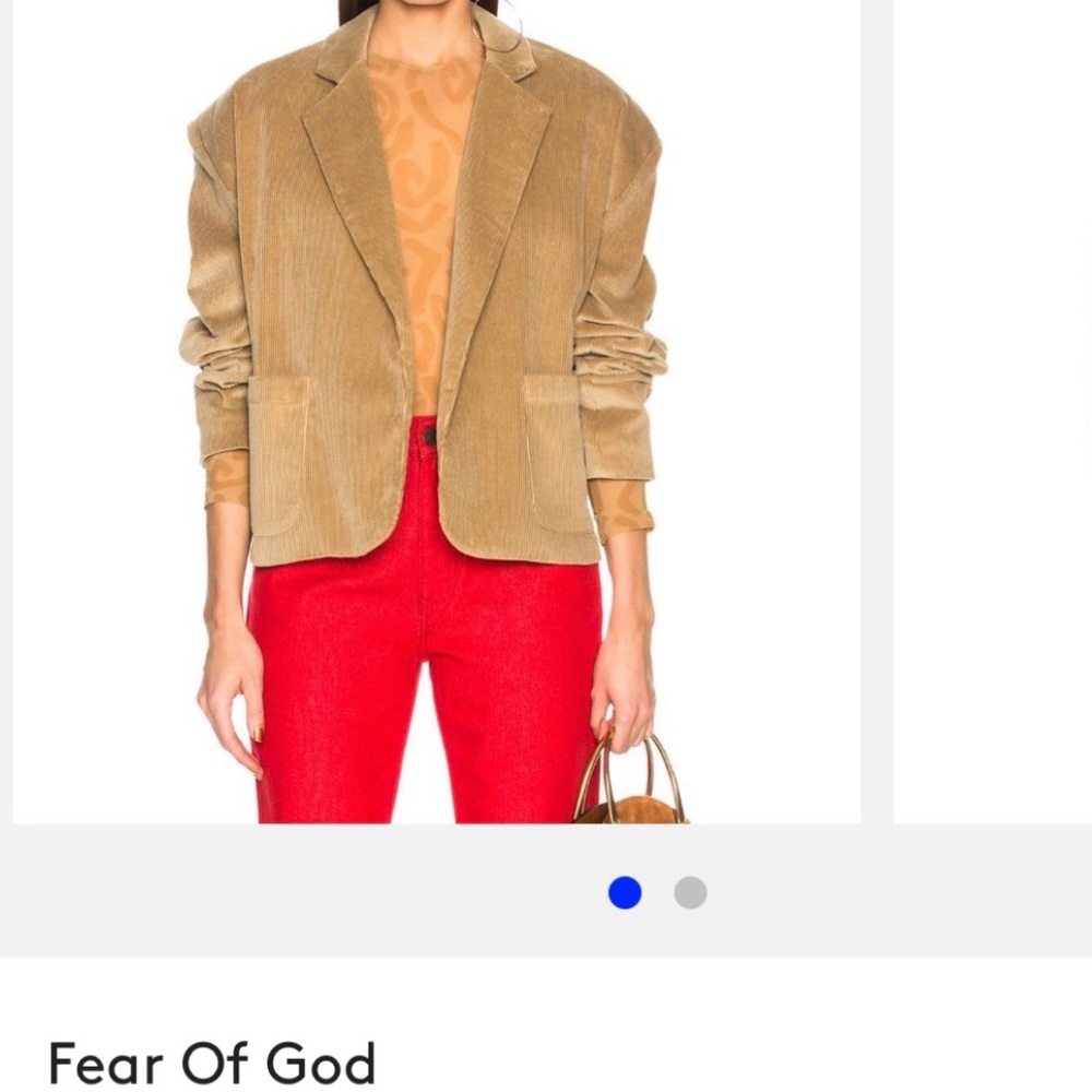 Fear Of God corduroy blazer with black lining